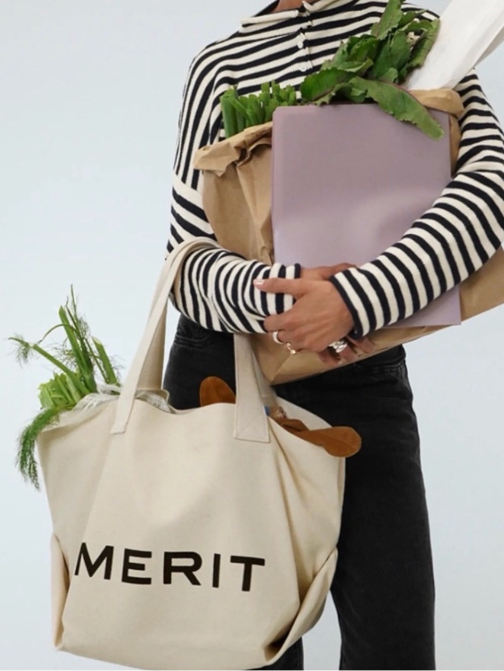 Merit Makeup The Everything Heavy Duty Tote Bag NEW Retail $125